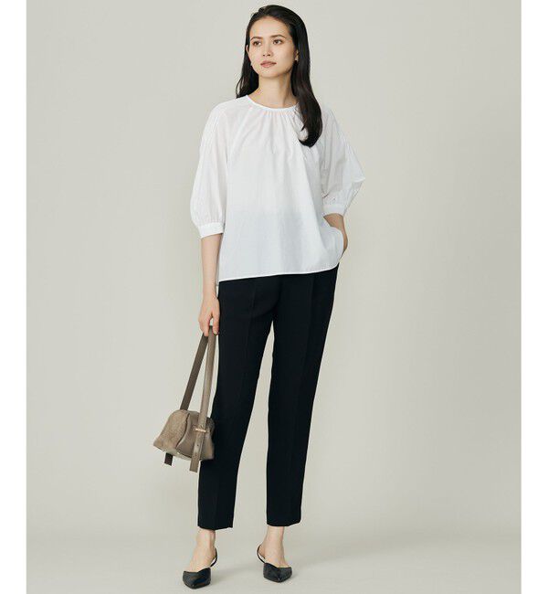 自由区「【カタログ掲載】シアーソフトシャンブレークロップド丈 ブラウス」|シャツ・ブラウス|