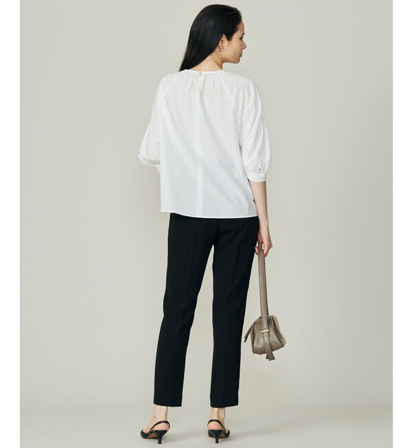 自由区「【カタログ掲載】シアーソフトシャンブレークロップド丈 ブラウス」|シャツ・ブラウス|