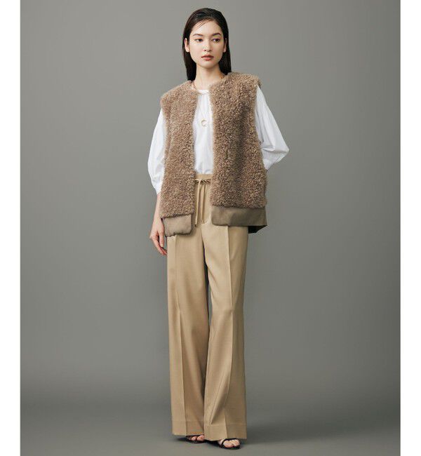 自由区「【カタログ掲載】シアーソフトシャンブレークロップド丈 ブラウス」|シャツ・ブラウス|