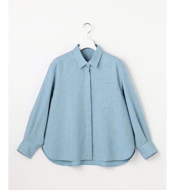 自由区「【大人の抜け感・セットアップ対応】ソフトリネンダンガリー シャツ」|シャツ・ブラウス|