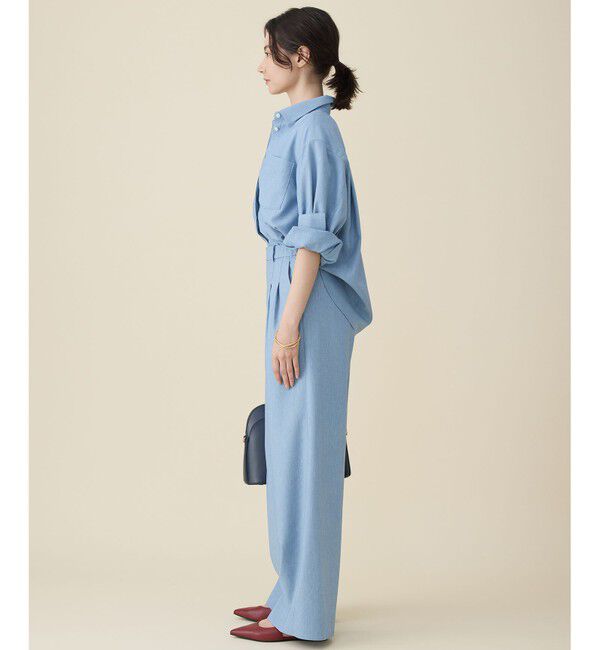 自由区「【大人の抜け感・セットアップ対応】ソフトリネンダンガリー シャツ」|シャツ・ブラウス|