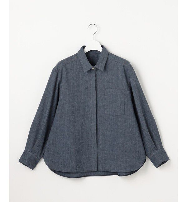自由区「【大人の抜け感・セットアップ対応】ソフトリネンダンガリー シャツ」|シャツ・ブラウス|