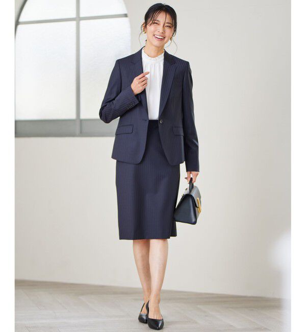 23区「【新色追加/セットアップ対応】ラフィーネウール 一つ釦 ジャケット」|テーラードジャケット|