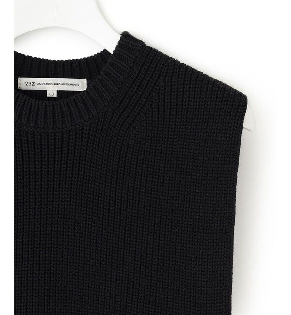 23区「【洗える】コットンポリエステルリリヤーン ニットベスト」|ベスト・ジレ|