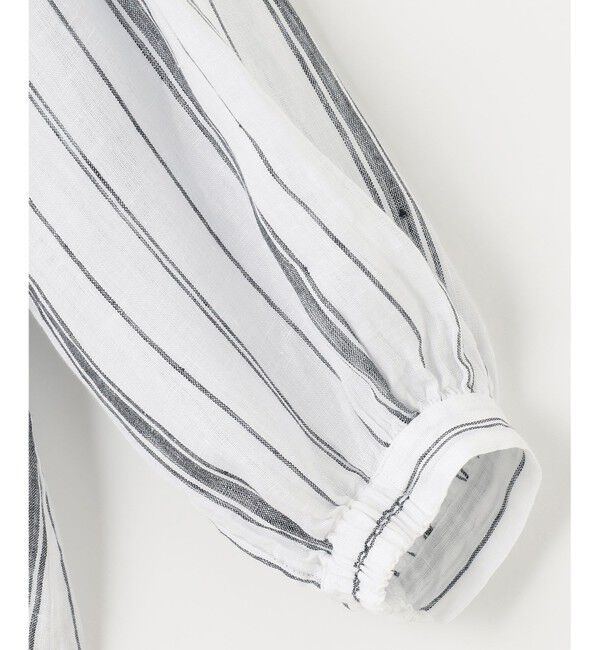 23区「【洗える】LIBECO ベルト付き ブラウス」|シャツ・ブラウス|