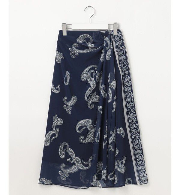 23区「【洗える】Ratti ペイズリーシフォン スカート」|スカート|