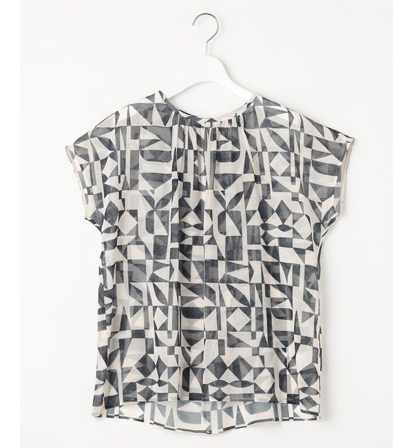 23区「【洗える】Ratti ウォールプリント ブラウス」|シャツ・ブラウス|