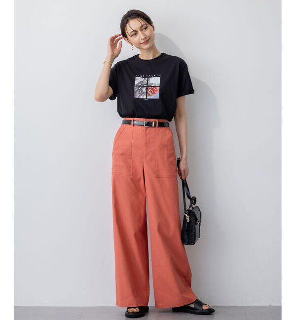 23区「【洗える】JANE PACKERコラボ フォトプリント Tシャツ」|Tシャツ・カットソー|