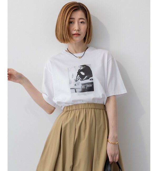 23区「【洗える】JANE PACKERコラボ フォトプリント Tシャツ」|Tシャツ・カットソー|ホワイト(PHOTO)