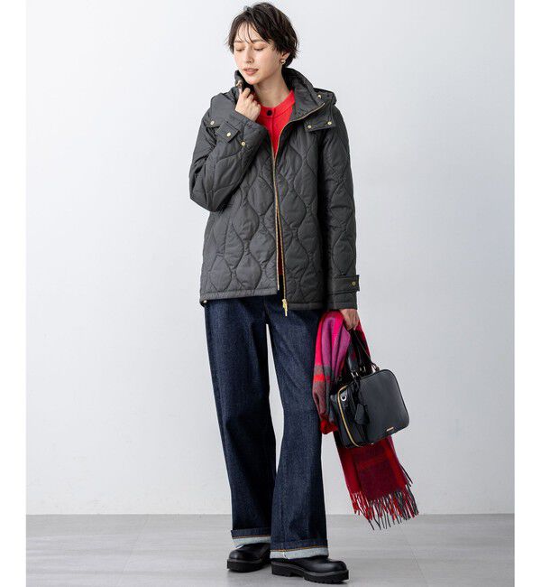 23区「中綿パディング フード2WAY アウター」|ダウン|