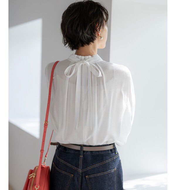 23区「【VERY掲載】TRオーガンジー 2WAY ボウタイブラウス」|シャツ・ブラウス|