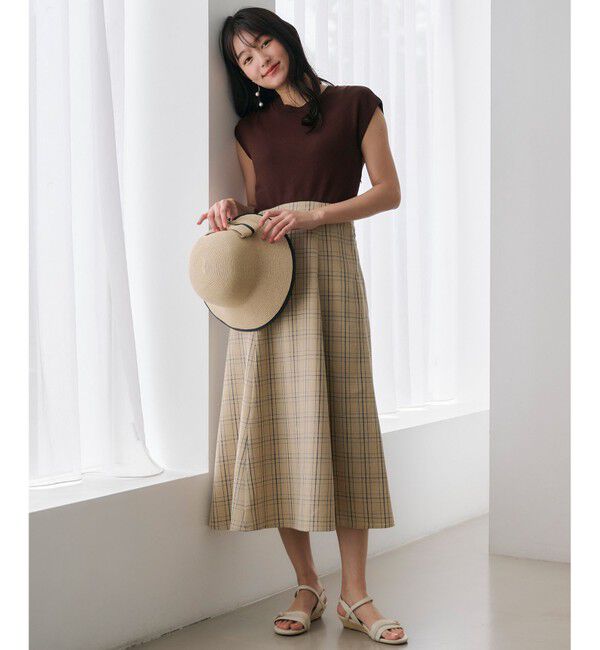 any SiS「【洗える】ニットコンビ ワンピース」|ワンピース|ﾀﾞｰｸﾌﾞ