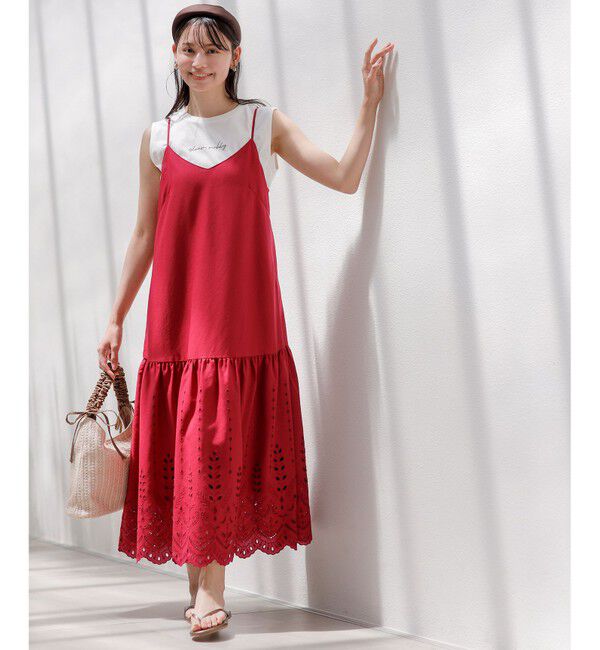 ANY SIS「【洗える】カットワークエンブロイダリー ワンピース」|ワンピース|