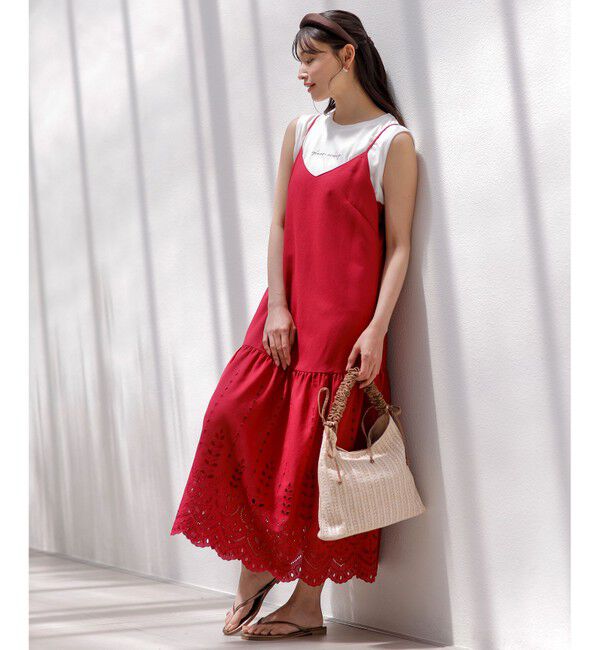 ANY SIS「【洗える】カットワークエンブロイダリー ワンピース」|ワンピース|
