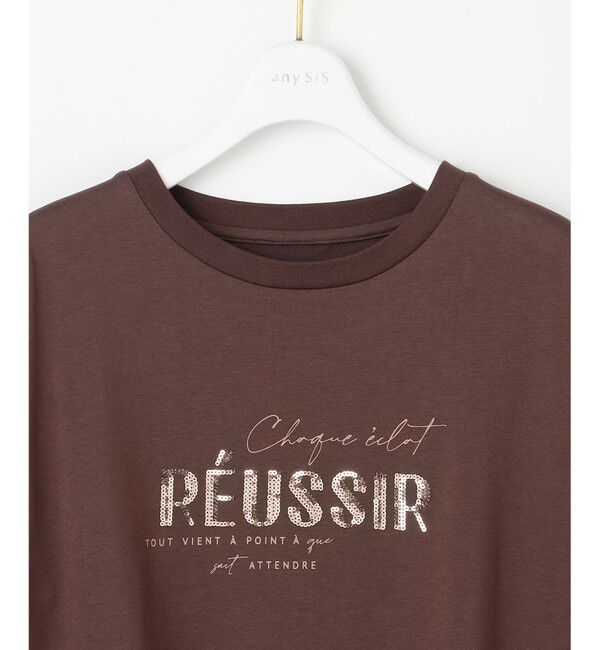 ANY SIS「【洗える】ロゴ刺繍 Tシャツ」|Tシャツ・カットソー|