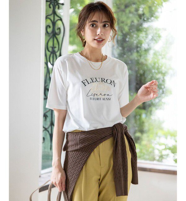 ANY SIS「【洗える】ロゴ刺繍 Tシャツ」|Tシャツ・カットソー|