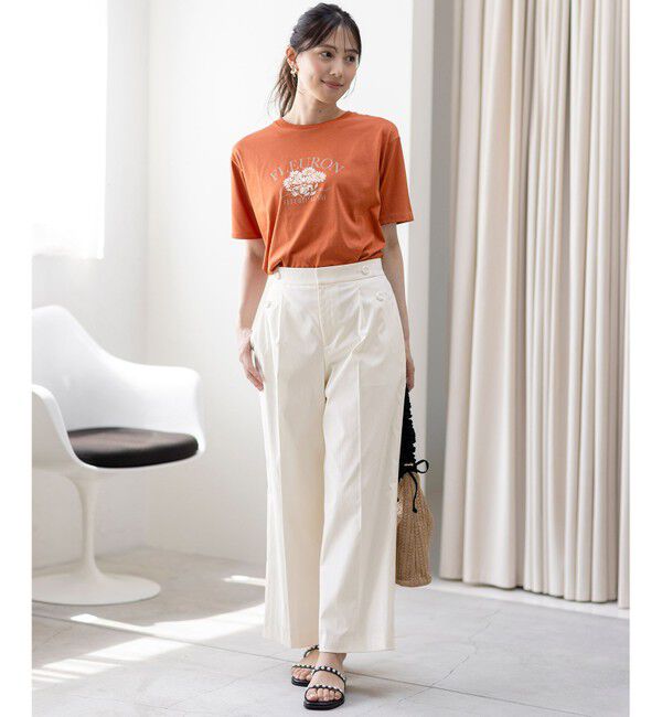 ANY SIS「【洗える】ロゴ刺繍 Tシャツ」|Tシャツ・カットソー|