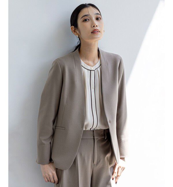 ANY SIS「フロントタックバイカラー ブラウス」|シャツ・ブラウス|