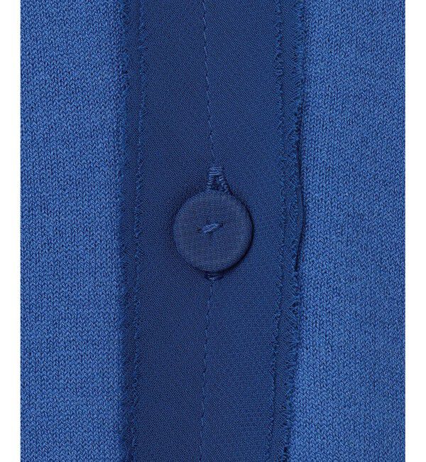 BEIGE,「【洗える】VALOIS / ジョーゼットトリム半袖カーディガン」|ニット・セーター|