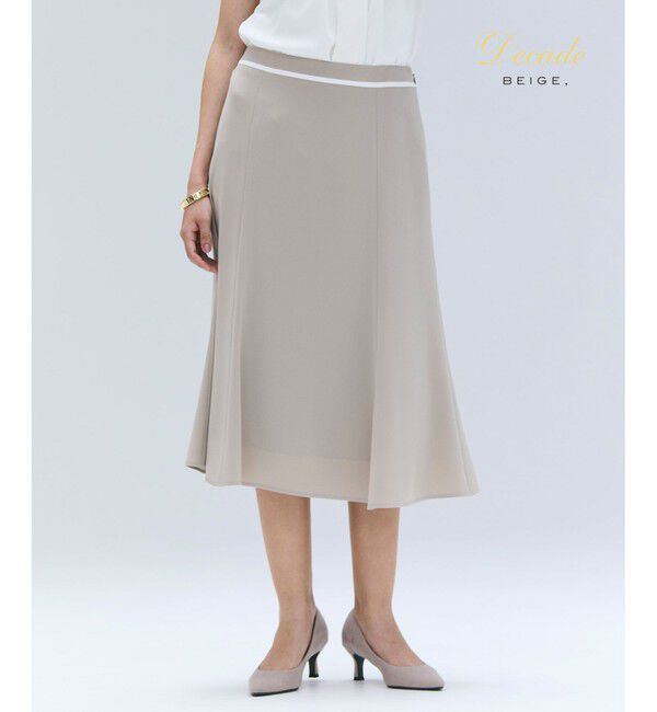 BEIGE,「【洗える】CINDY / フレアスカート」|スカート|Taupe &times; White