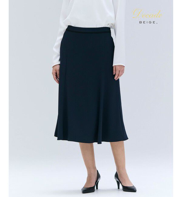 BEIGE,「【洗える】CINDY / フレアスカート」|スカート|Navy x Black