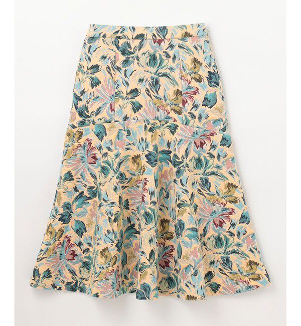 GRACE CONTINENTAL「フラワージャガードフレアスカート」|スカート|