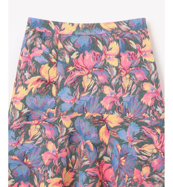 GRACE CONTINENTAL「フラワージャガードフレアスカート」|スカート|