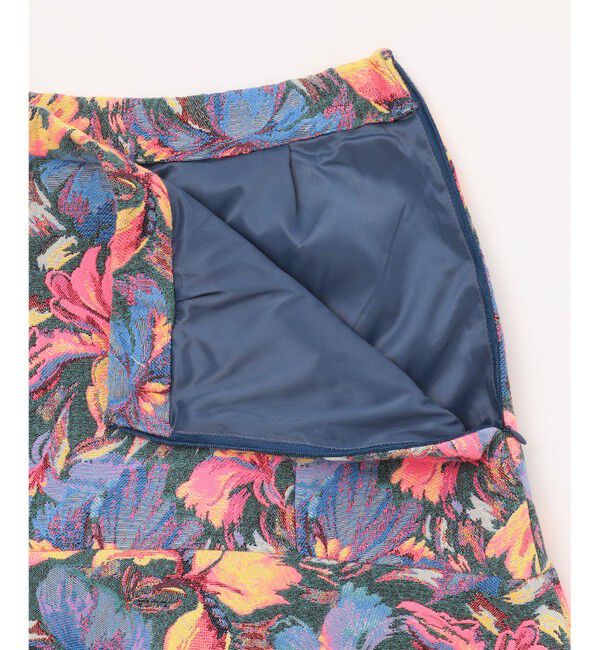 GRACE CONTINENTAL「フラワージャガードフレアスカート」|スカート|