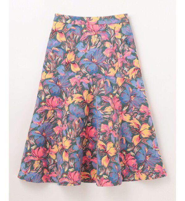 GRACE CONTINENTAL「フラワージャガードフレアスカート」|スカート|