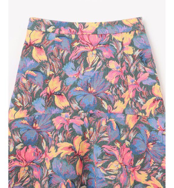 GRACE CONTINENTAL「フラワージャガードフレアスカート」|スカート|