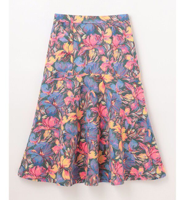 GRACE CONTINENTAL「フラワージャガードフレアスカート」|スカート|