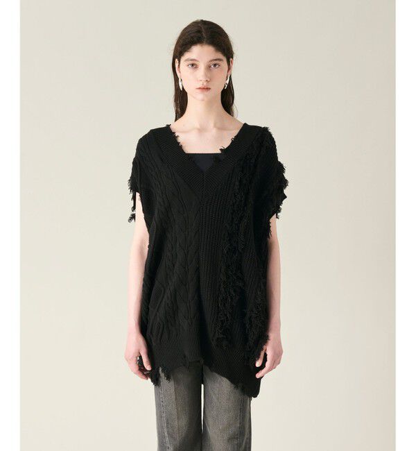 GRACE CONTINENTAL「クラッシュニットトップ」|ニット・セーター|