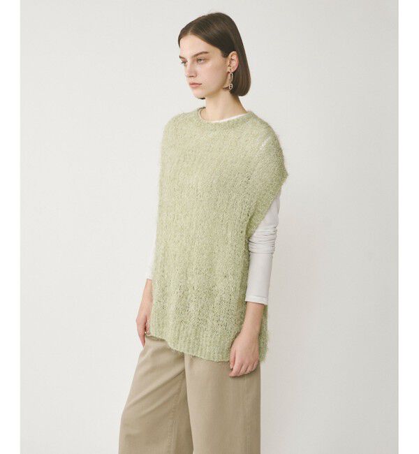  「フィルムヤーンニットベスト」|ベスト・ジレ|ﾗｲﾄｸﾞﾘ