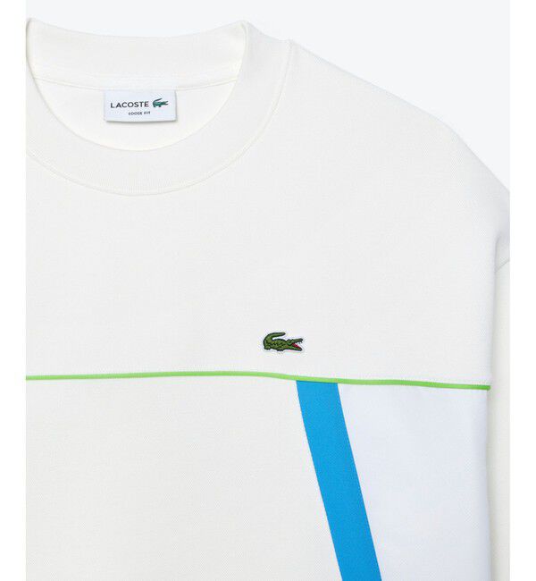 LACOSTE「切り替えダブルフェイススウェットクルーネック トレーナー」|スウェット・ジャージ|