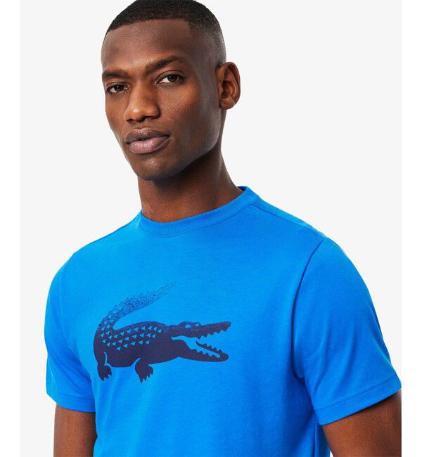 LACOSTE「『メドベージェフ』ウルトラドライ かすれワニロゴプリントTシャツ」|Tシャツ・カットソー|