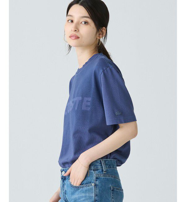 LACOSTE「グラデーション ステンシルブランドネームロゴTシャツ」|Tシャツ・カットソー|