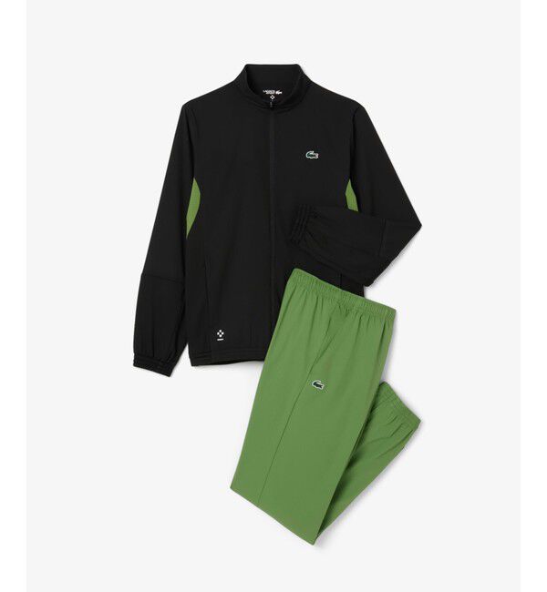 LACOSTE「『ダニール・メドベージェフ』バックヨークプリントトラックスーツ」|スウェット・ジャージ|ブラック