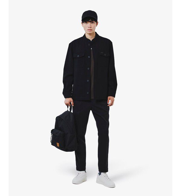 LACOSTE「ウールブレンドメルトン スタンドカラーシャツブルゾン」|シャツ・ブラウス|