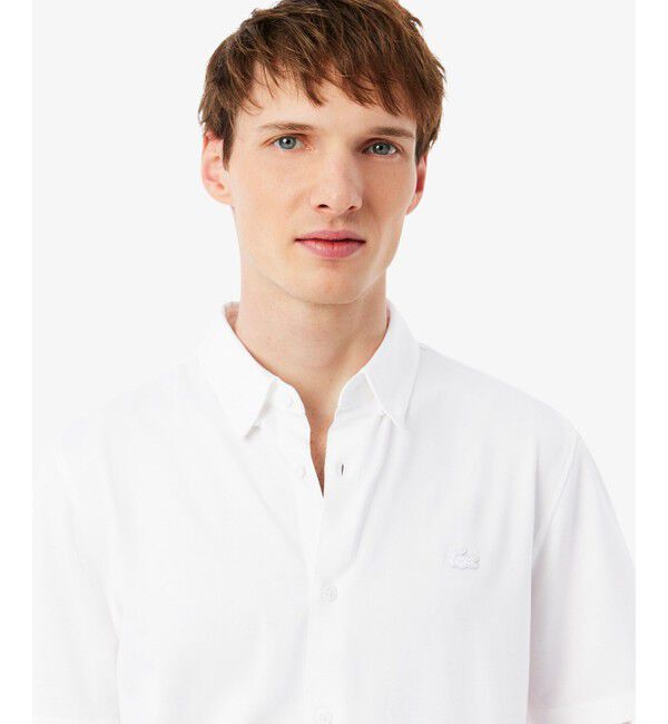 LACOSTE「スリムフィットミニマル半袖ボタンシャツ」|シャツ・ブラウス|