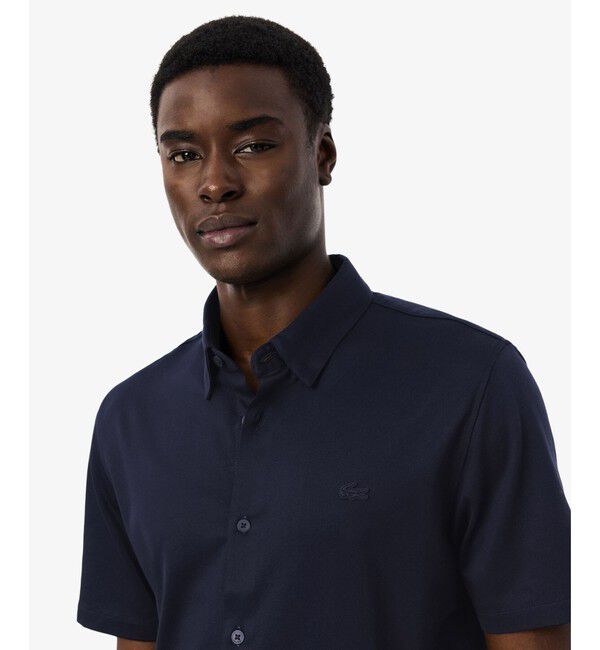 LACOSTE「スリムフィットミニマル半袖ボタンシャツ」|シャツ・ブラウス|