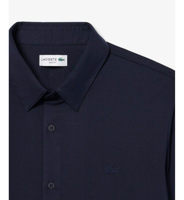 LACOSTE「スリムフィットミニマル半袖ボタンシャツ」|シャツ・ブラウス|