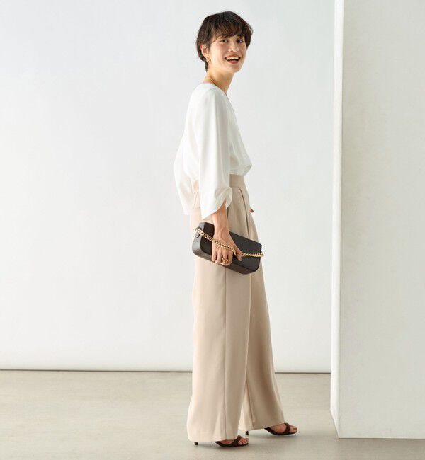 NOLLEY'S「《セットアップ対応》ウォッシャブルダブルクロスワイドパンツ」|その他|