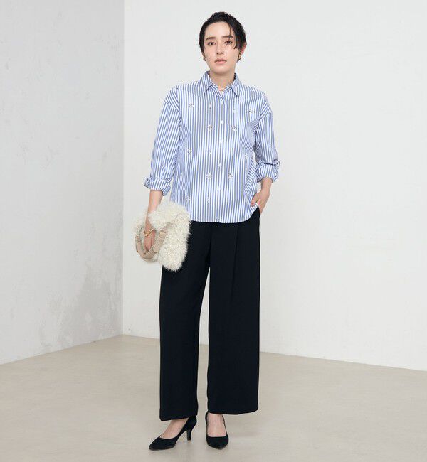 NOLLEY'S「《セットアップ対応》ウォッシャブルダブルクロスワイドパンツ」|その他|