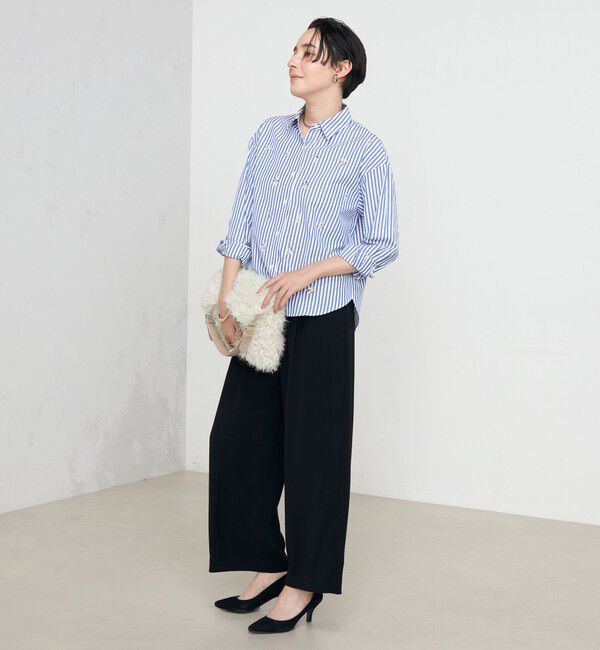 NOLLEY'S「《セットアップ対応》ウォッシャブルダブルクロスワイドパンツ」|その他|