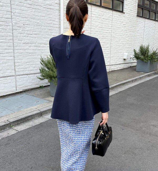 NOLLEY'S「ウォッシャブルエアボールフレアプルオーバーカットソー」|Tシャツ・カットソー|