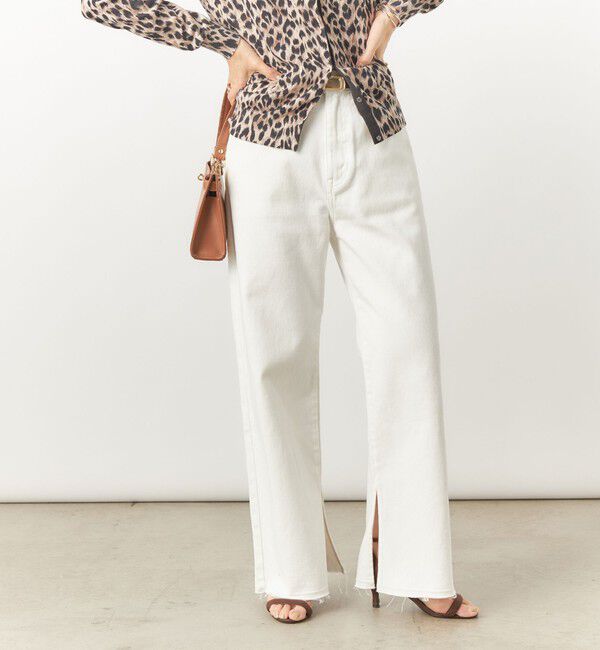 Rie Miller「【RM denim】スリットフレアハイウエストデニム」|デニム|