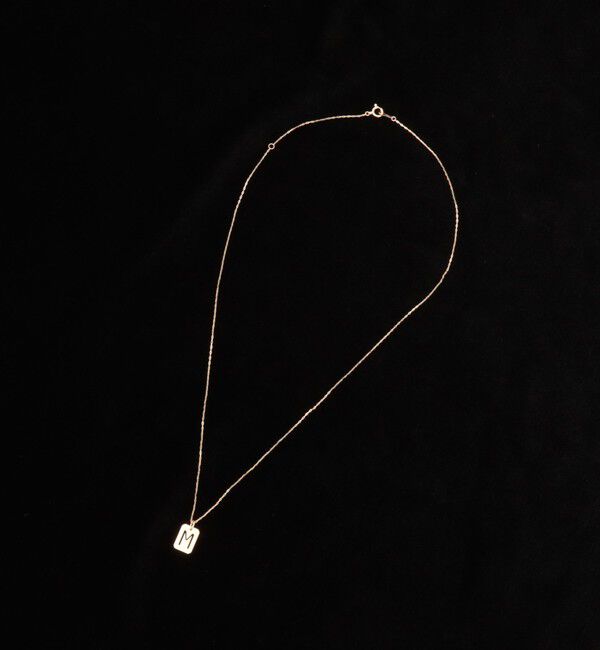 grace grace「【grace grace/グラスグラス】10KイニシャルプレートNL-M」|ネックレス|