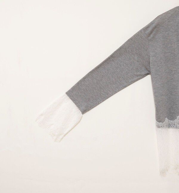 NOLLEY'S sophi「ウォッシャブルレース切替ロンT」|Tシャツ・カットソー|