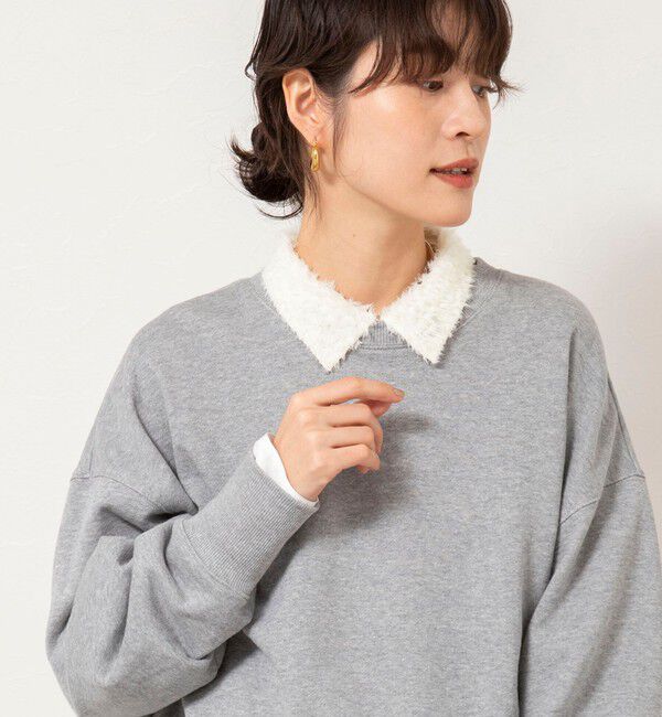 NOLLEY'S sophi「チュール襟付オーガンジーフレアシャツブラウス」|シャツ・ブラウス|