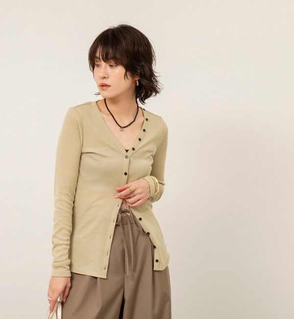 MAQWEL「【MAQWEL/マクウェル】ウォッシャブルリブカーディガン」|カーディガン|